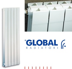 Высокие радиаторы Global 2000/100 алюминиевые (дизайн радиаторы), Италия