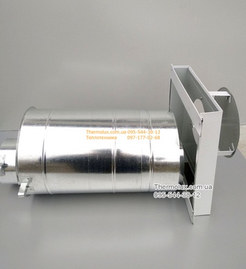 Труба и колпак для котла Вулкан (дымовоздушный блок, дефлектор, запчасти) с защитой от задувания от ветра