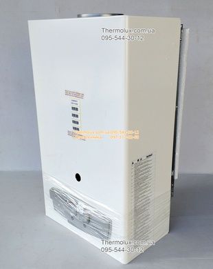 Колонка Termet GE 19-02 газова з модуляцією полум'я з розпалюванням від батарейок (Termaq Electronic Pro)