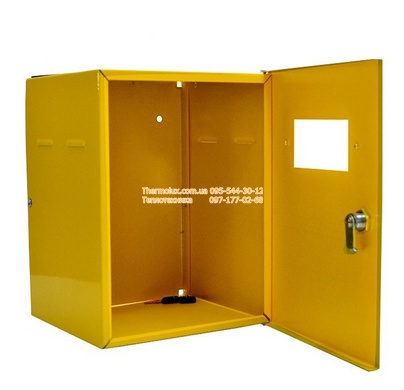 Ящик оцинкованный желтый для счетчика газа G1.6 G2.5 G4  (порошковая покраска)