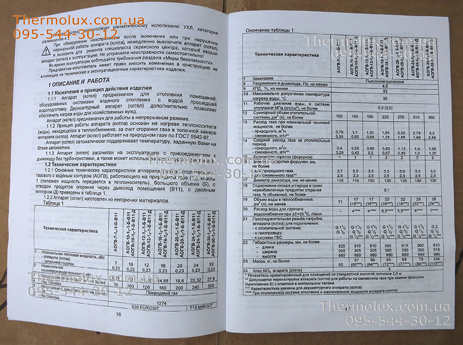 Газовый котел Росс-Люкс АОГВ-7 квт паспорт технические характеристики